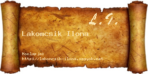 Lakomcsik Ilona névjegykártya